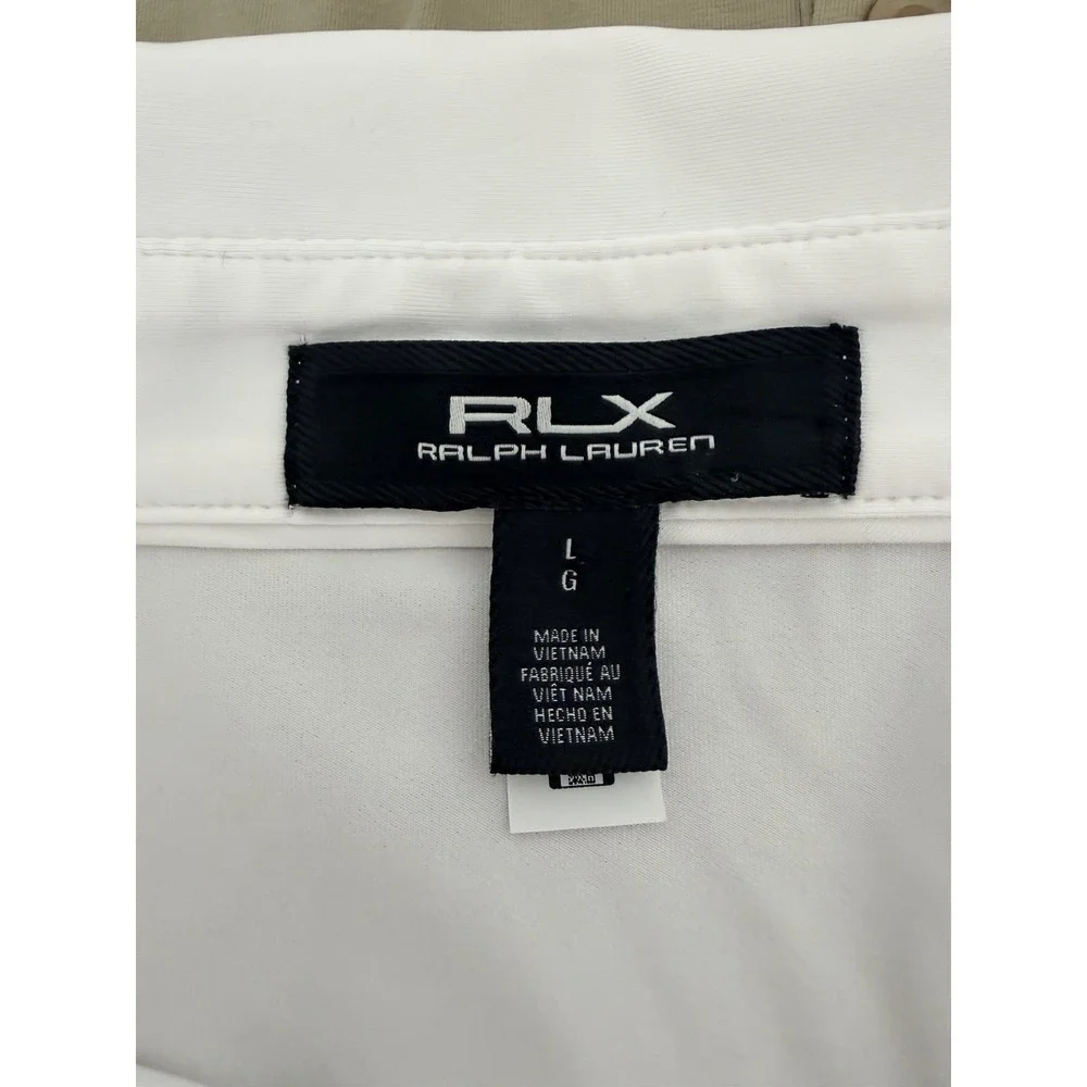 RLX Ralph Lauren 2025 Ryder Cup Bethpage Black Men's White Golf Polo Shirt L